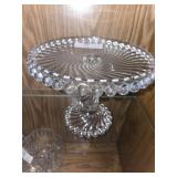 Glass Ball & Swirl cake plate 7.5' x 9'