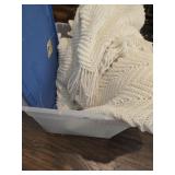 Tub with lid and Afghans