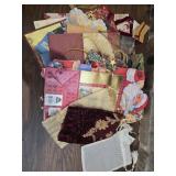 Lot of gift bags mostly Christmas