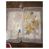 2 Small tubs of glass Christmas ornaments very