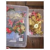 Small and medium tubs of brass/glass/plastic