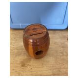 Old wooden money  Keg 6 in 6 in x 4 in