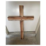 Wooden cross 36 x 21'.