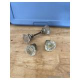 Two glass door knobs