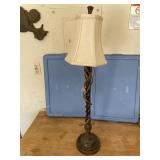 33' Wood barley twist lamp