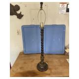33'. Wood Barley twist lamp