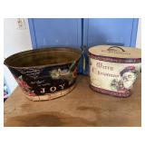 2 Large Christmas tins