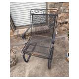 What are metal rocking chair 36x 22 x 24 .