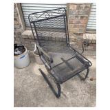 wrought iron metal rocking chair 36x22x24 .