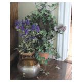 Silk ivy  and planters .