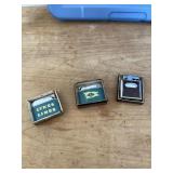 Three antique cigarette lighters with boxes