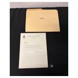 1958 Hanna Coal Co Letter, Signed James G Ault