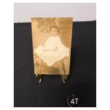 Portrait Photo of Baby on Postcard