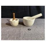 2 Apothecary Mortars & Pestles