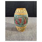 Mid Century Modern Fat Lava Textured Clay Art Vase