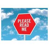 Please Read: PICK UP