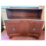 Deco TV Stand w Brass Handles, Matched Lot 122