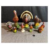 9 Wild Turkey Kentucky Bourbon Ceramic Decanters