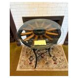 Industrial Wagon Wheel Table
