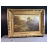 1900 Eugene Alonzo Poole Landscape Oil on Canvas