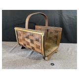 Vintage Bentwood Eagle Kindling Basket