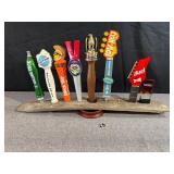 8 Beer Taps on Driftwood