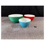 3 Pyrex Primary Mixing Bowels