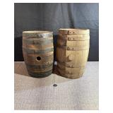 2 Oak Whiskey Barrels