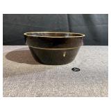 Vintage Brown Stoneware Mixing Bowl