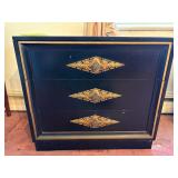3 Drawer Chest w Ornate Gilded Details