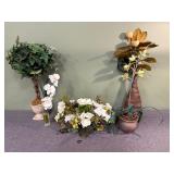 Decorative Plants/Vase Lot