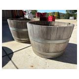 2 Wooden Planters
