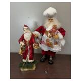 2 Santa Figurines