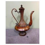 Hammered Tin Decorative Tea Kettle