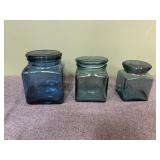 3 Glass Canisters