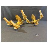 French Gilt Bronze Wall Sconces, Pair