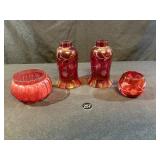 Assortment Cranberry Glass