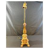 Antique Ornate French Giltwood Table Lamp