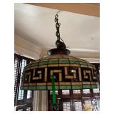 Tiffany Style Greek Key Pattern Hanging Shade