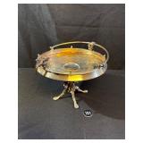 19th C Gold Gilded Brides Basket w Brides & Rams