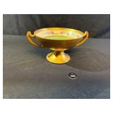 Pickard Porcelain Handled Hand Painted Compote