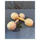 C 1900 Wooden Dumbells