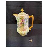 Limoges French Hand Painted Porcelain Pot