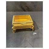 Hollywood Regency 24kt Gold Plated Jewelry Box