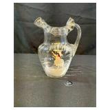 Mary Gregory Attr. Hand Painted Victorian Pitcher