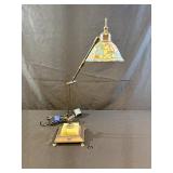 Tiffany Style Adjustable Desk Lamp w Marble Base