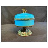 Opaline Glass & Enamel Cloisonne Jar