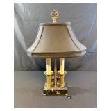 Bouillotte 2 Candlestick Desk Lamp w Marble Base