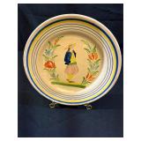 19C Pouplard Beatrix French Malicorn Faience Plate