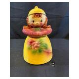 1950s American Bisque Dutch Girl Cookie Jar